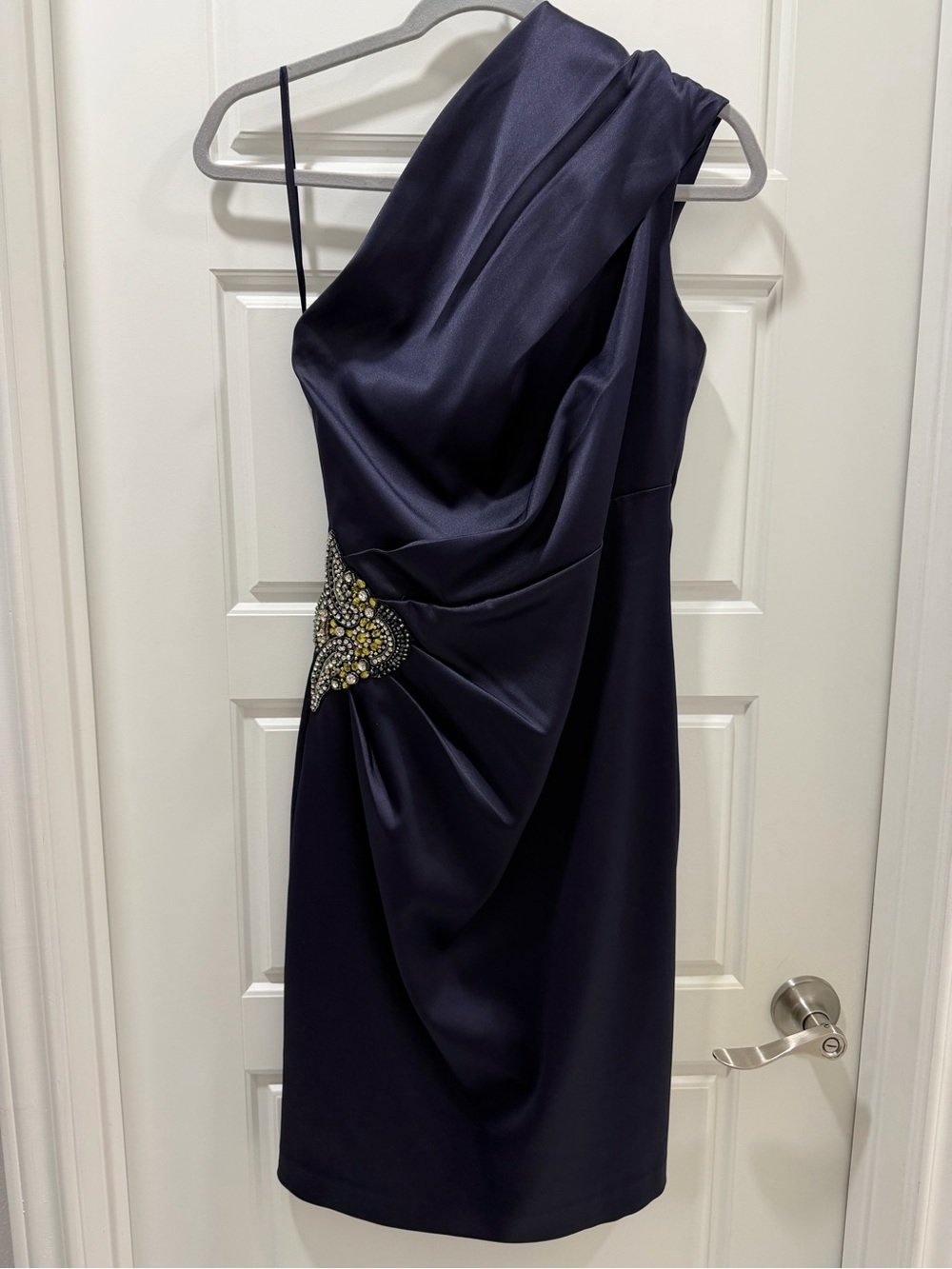 🦋 Eliza J Navy One-Shoulder Cocktail Dress